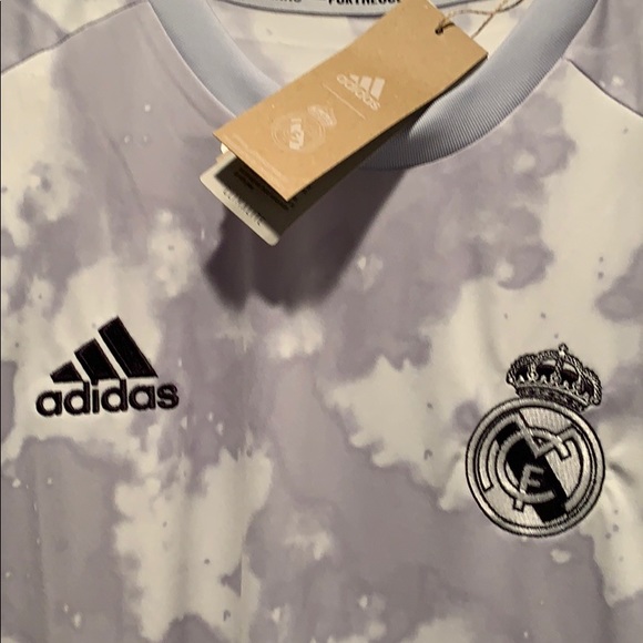 Adidas Real Madrid Preshirt Soccer Jersey Grey - Picture 3 of 5